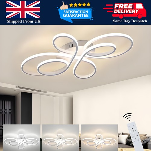 Dimmable LED Ceiling Light with Remote Control Modern Spiral Design Living Dyyct 1