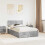 VidaXL vidaXL Bed Frame Concrete Grey 120 x 190 cm Engineered Wood 1