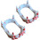 Vampire Teeth Fangs Flexible Plastic No Glue Dracula Costume 2 Pcs White Dentures 1