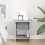 VidaXL vidaXL Bedside Table Concrete Grey 41 x 40 x 45 cm Engineered Wood 2