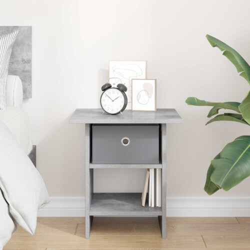 VidaXL vidaXL Bedside Table Concrete Grey 41 x 40 x 45 cm Engineered Wood 1