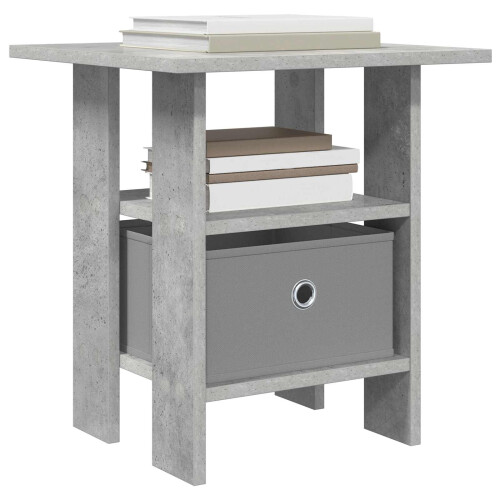 VidaXL vidaXL Bedside Table Concrete Grey 41 x 40 x 45 cm Engineered Wood 1