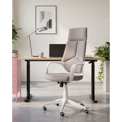 Beliani Office Chair DELIGHT II Taupe 1