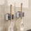 Clip de Moppe Mural Robuste, Support de Moppe avec Vis, Porte-Balai Étanche pour Salle de Bain B 6