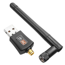 Adaptador USB WiFi de 600Mbps de Doble Banda 2.4GHz 5GHz con Antena Tarjeta de Red PC