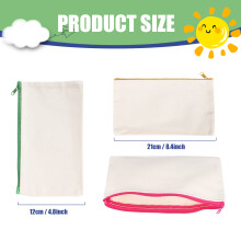 40 StüCk Leinwand Kosmetik Tasche Leinwand Reiß Verschluss Tasche Bleistift Etui DIY Reise Hand Gefertigte Tasche DIY Handwerks Schule Multi Farbe