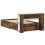 VidaXL vidaXL Bed Frame with Storage Smoked Oak 100 x 200 cm Engineered Wood 5