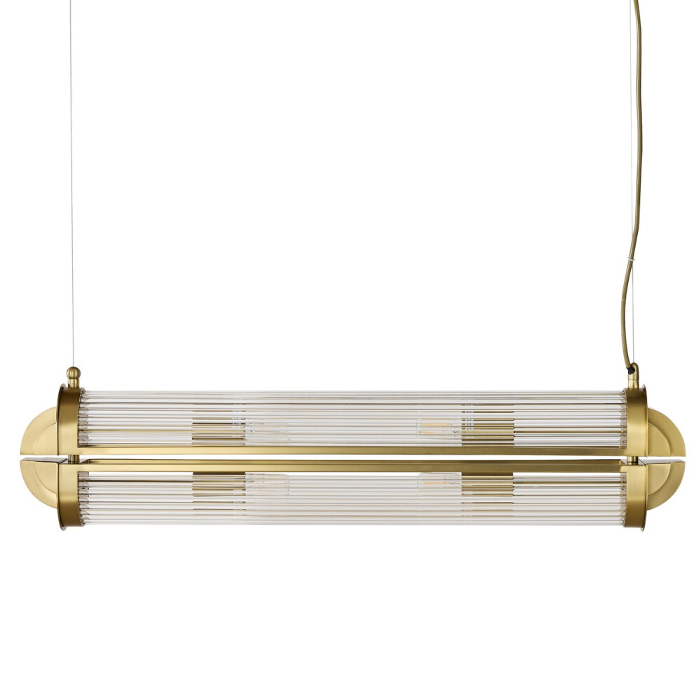 Signature Grand Rex Glass And Gold Metal Chandelier