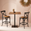 Signature Solid wood and cane counter stool, 50 cm wide - BISTROT 7
