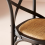 Signature Solid wood and cane counter stool, 50 cm wide - BISTROT 9