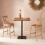 Signature Solid wood and cane counter stool, 50 cm wide - BISTROT 3