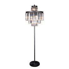 Fulgurant Grey Glass and Metal Floor Lamp