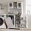 Homcom HOMCOM 175cm Tall Kitchen Cabinet with Rubbish Bin, White 9