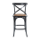 Signature Solid wood and cane counter stool, 50 cm wide - BISTROT 1
