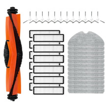 Compatible avec pour F9 Pro / D9 Max Accessoires de Brosse Latérale Principale, Filtre Hepa, Chiffons de Nettoyage 37 Pièces