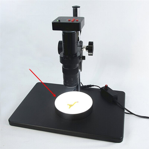 135mm Microscope LED Bottom Round Light Lamp Source Shadowless Backlight  Industrial Inspection EU Plug 1