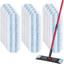 Paquete de 15 Almohadillas para Mopas H2prO Compatibles con el Sistema de Mopa Plana o Ceda H2PrO, Lavables y Reutilizables para Recargas de Mopas