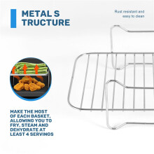 Air Fryer Rack for Double Basket Air Fryers, Dehydrator Rack for Foodi DZ201 DZ401 Air Fryer Accessories