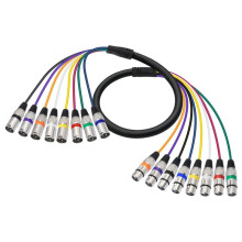 8 Kanal XLR Ormkabel 3pin XLR Hane Till Hona Ljudkabel för Sändning Inspelning