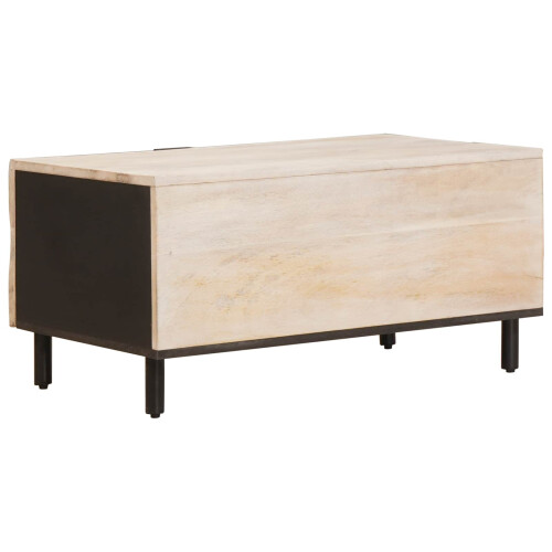 VidaXL vidaXL Coffee Table White 80 x 50 x 40 cm Solid Mango Wood 2