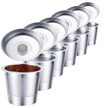 6 PCS Reusable K Cups for , Stainless Steel Reusable K Pods Coffee Filter, Refillable K Cups for 1.0