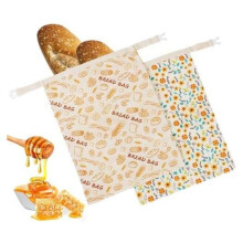 sacos de pão de cera de abelha 43x33cm – Sacos de algodão reutilizáveis para manter o pão fresco