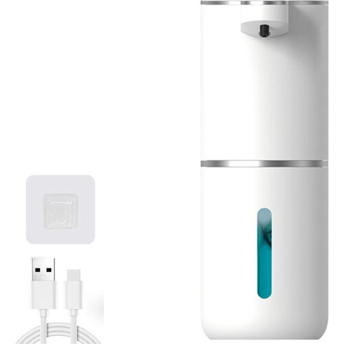 Automatisk veggmontert skumsåpedispenser – USB-sensor såpedispenser (hvit)