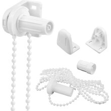 Vervangingsonderdelenset voor rolgordijnen met klembeugels en ketting – accessoires voor montage aan het raam zonder te hoeven boren.
