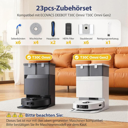 Σετ αξεσουάρ 23 τεμαχίων για ECOVACS DEEBOT T30C Omni / Gen2 – βούρτσες, σακούλες και φί 1