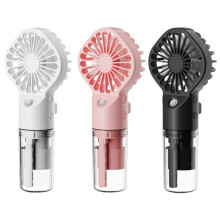 Balenie 3 mini ventilátorov s vodnou hmlou – prenosné, tiché a nabíjateľné (4 rýchlosti)