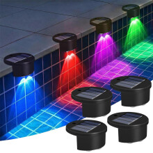 Set van 4 solar zwembadlampen voor de zwembadrand – Waterdichte LED-vloerdecoratielampen