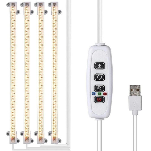 Λάμπα φυτών LED πλήρους φάσματος (4 κεφαλές) – φωτισμός φυτών εσωτερικού χώ