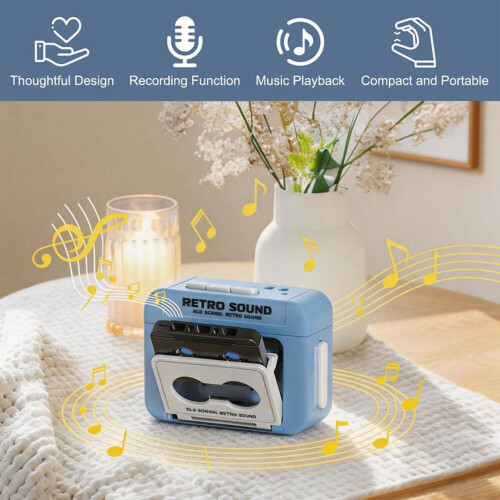 Μίνι Κασετόφωνο Μπρελόκ Σετ 2 Τεμαχίων – Retro Cassette Player Audio 2