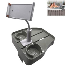 Whirlpool-brett med mobiltelefonholder og 2 koppholdere – oppbevaring for overjordiske bassenger