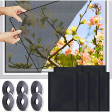 myggnett for vinduer 130x150cm – insektnett (svart)