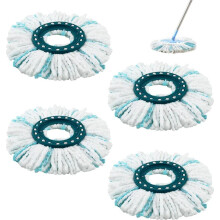 Zestaw 4 wymiennych głowic do mopa CLEAN TWIST Disc Mop micro duo – pasuje do mopów Leifheit