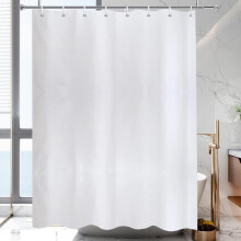 Anti-mugg dusjforheng 180x240cm hvit – Vannavvisende baderomsforheng med magneter