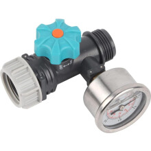 G3/4" waterdrukregelklep met manometer – instelbare drukregelaar voor de tuin