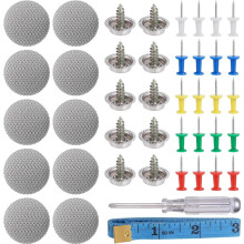 Kit de reparo de forro de teto automotivo com 130 peças – inclui ferramentas para reparar botões e rebites.