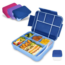 Lekvrije bento-lunchbox voor kinderen met vakjes – Lunchbox voor school en kleuterschool
