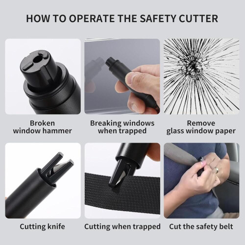 Emergency Car Hammers with Seatbelt Cutters – Car Rescue Tools 2