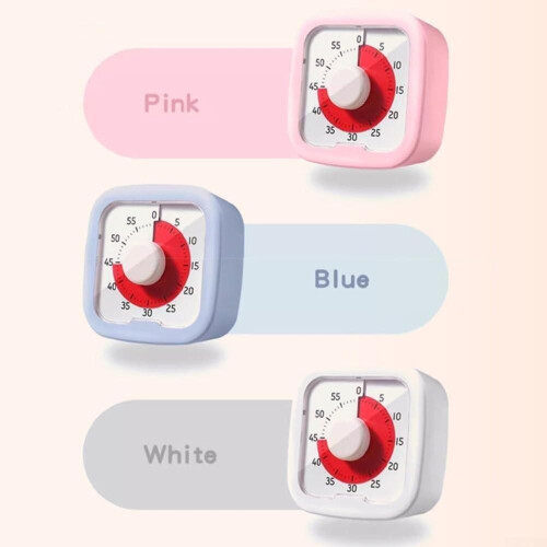 Visueller 60-Minuten Countdown-Timer – Leiser Kurzzeitmesser für Schule & Küche 2