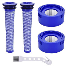 Set van 2 HEPA-filters voor Dyson V7 V8 draadloze stofzuigers – vervanging voor na de motor en voor het voorfilter.
