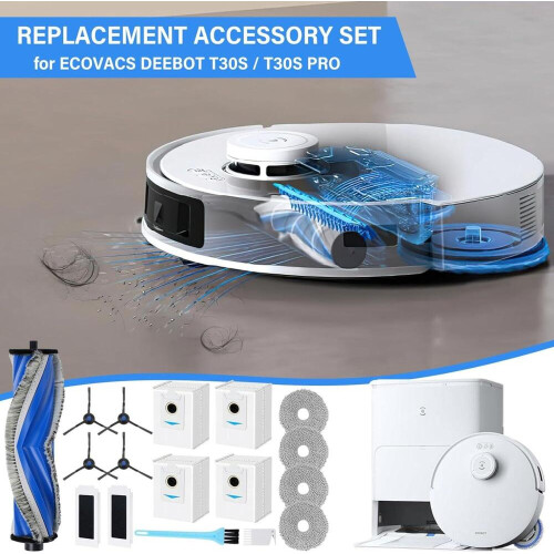 Σετ αξεσουάρ για Ecovacs DEEBOT T30S / T30S PRO – βούρτσες, φίλτρο HEPA, σερβιέτες και σα 1