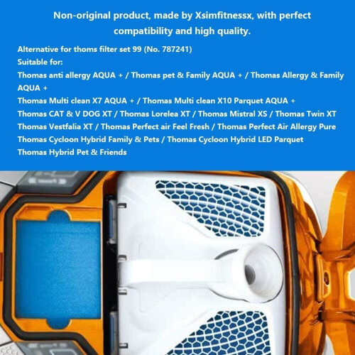 5-piece filter set replacement for Thomas Aqua+ series (alternative to filter set 99) 2