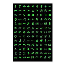 Zelfklevende lichtgevende stickers voor autoknoppen – Glow-in-the-dark schakelaarset