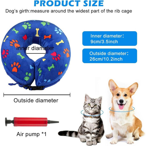 Collarín inflable para perros y gatos – Collar protector ajustable 1