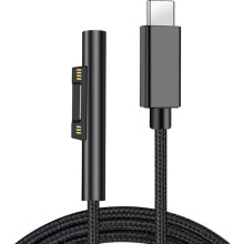 Surface USB-C ladekabel 2 m (45 W PD) – flettet kabel for Surface Pro 3-7 og Go