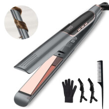 2-in-1 Haarglätter & Lockenstab Titan – Profi Styler (100–230C) mit Ionenpflege