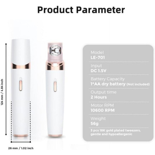 Αποτριχωτική μηχανή προσώπου Pluxy Epil Pro3.0 για γυναίκες, ηλεκτρική ξυριστική μηχανή 1